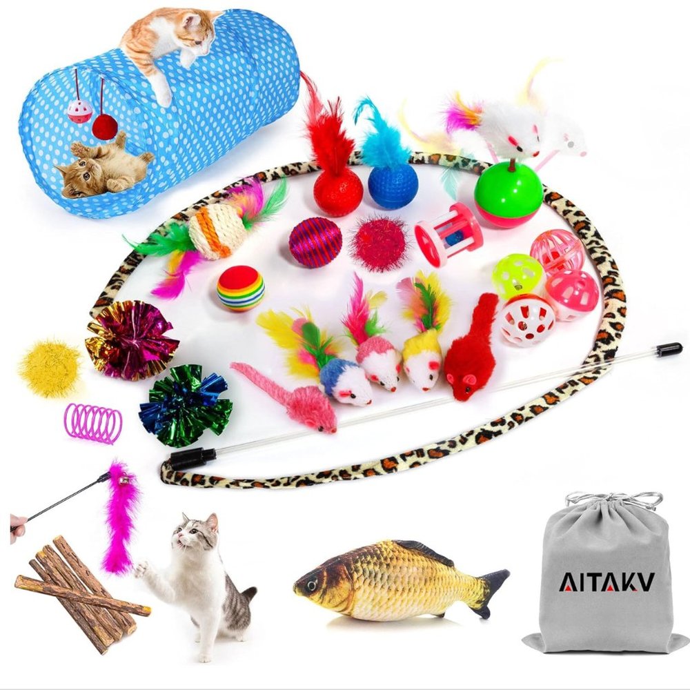 31 PCS Cat Toys Kitten Toys Assortments